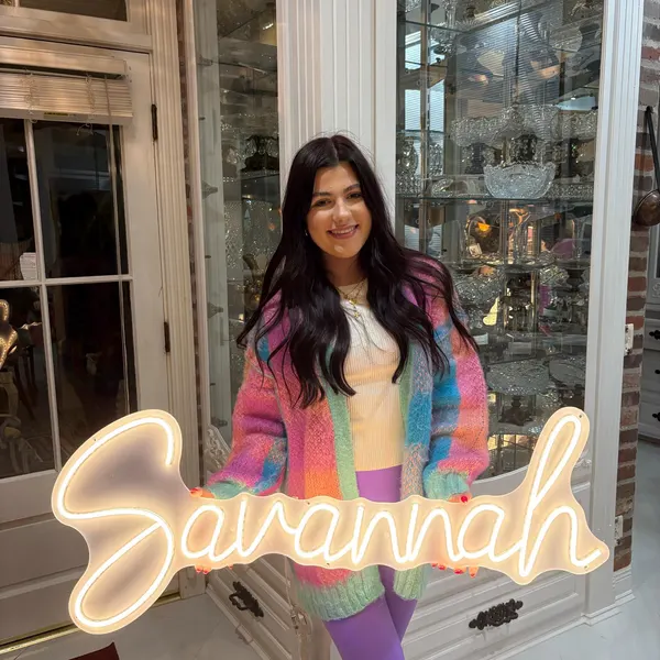 Handcrafted personalised LED neon name sign